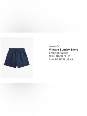 Vintage Sunday Shorts — Dark Blue